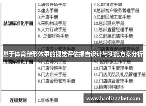 基于体育塑形效果的视觉评估报告设计与实施方案分析